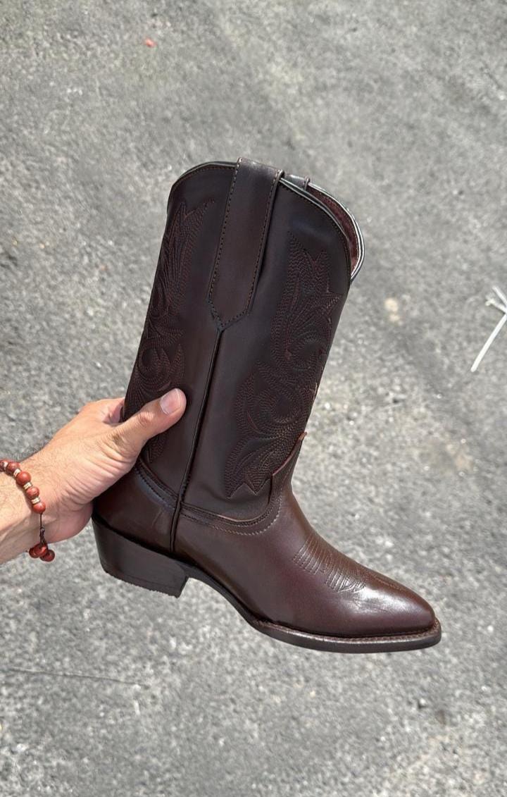 SIN MIEDO Handmade Cowboy Boots (Brown)